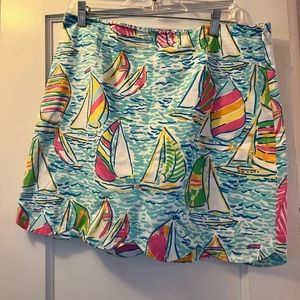 Lilly Sailboat print skirt